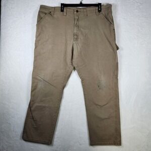 Wrangler Carpenter Pants‎ Men's 44x30 Workwear Utility Khaki Canvas Trousers
